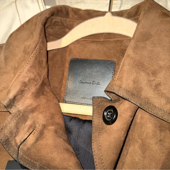 Massimo Dutti Brown Suede Trench Coat Size Small - Picture 13 of 14